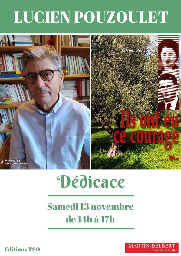 Affiche d�dicace Lucien Pouzoulet