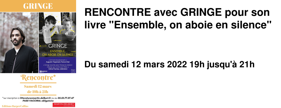 RENCONTRE avec GRINGE pour son livre "Ensemble, on aboie en silence"